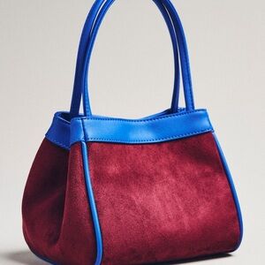 Sueded Two Tone Bucket Purse